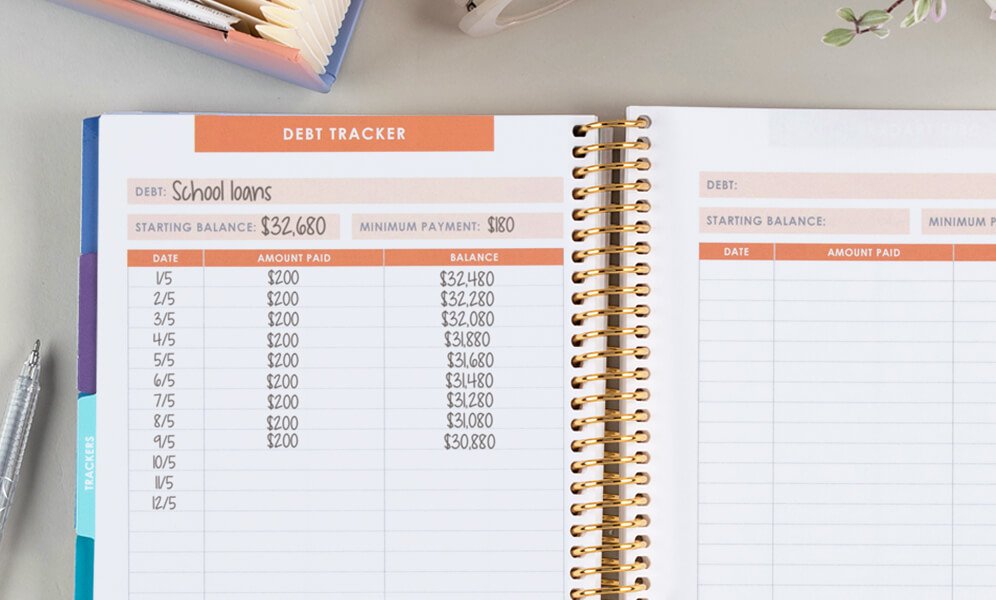 pay down debt with a debt tracker